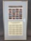 Framed All Aboard Train engine stamp collection