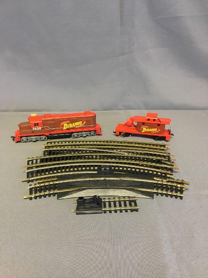 Tyco HO Durango Engine, Spotlight Car and Tracks