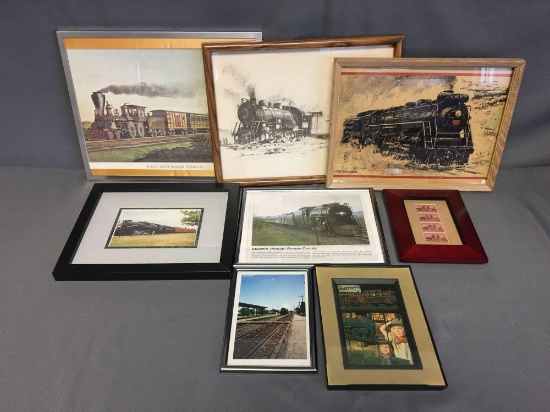 Group of 8 Train Prints and more