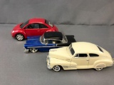 Group of 3 die cast scale model cars