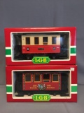 Group of 2 LGB 3150 Wappenwagen and 3013 OBB Speisewagen Cars