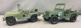 Group of 2 Vintage Processed Plastic Military Jeeps