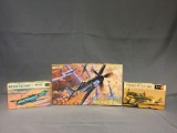 Group of 3 vintage airplane model kits in original boxes