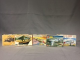 Group of 5 vintage airplane model kits in original boxes