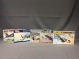 Group of 5 vintage airplane model kits in original boxes