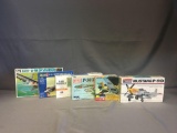 Group of 6 vintage airplane model kits in original boxes