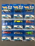 Group of 9 limited edition Hot Wheels die cast Albertsons car sets