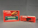 Group of 2 Lionel Operating Log Dump Car and Rio Grande Cattle Car