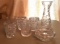 Group of some vintage miscellaneous Clear glass decor