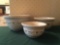 Longaberger woven traditions 3 piece nesting pottery bowls