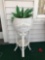 Antique wicker plant stand