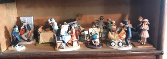 Group of 10 Norman Rockwell porcelain figurines