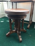 Antique walnut piano stool