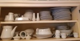 Two shelves full of Sheffield Elegance 502 Fine China.