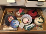 Shelf lot of miscellaneous kitchen items