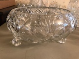 Crystal cut glass bowl