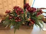 Basket with floral arrangement