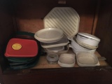 Group of microwave dishes and more