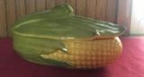 Vintage Shawnee Corn Design pottery Dish with lid