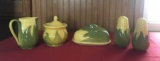 Group of 5 Vintage Shawnee Corn design pottery dishes