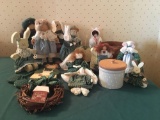 Group of wooden country decor and more