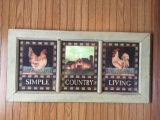 Simple county living wood frame wall decor