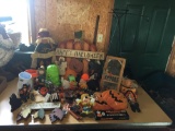 Large group of Fall and Halloween decorations