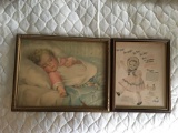 Group of 2 Vintage Baby prints and magazine ad