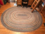Oval floor rug