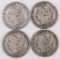 Lot of (4) 1901 O Morgan Silver Dollars.