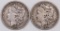 Lot of (2) 1879 S Morgan Silver Dollars.