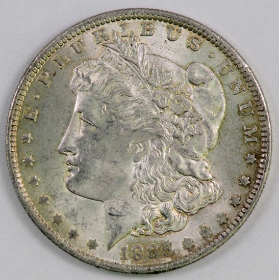 1885 O Morgan Silver Dollar.