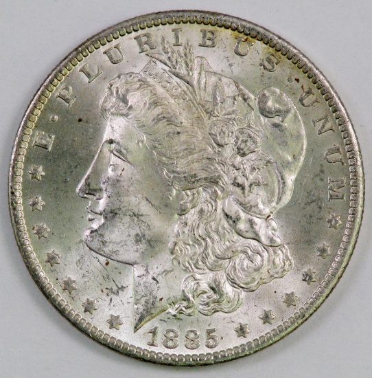 1885 O Morgan Silver Dollar.