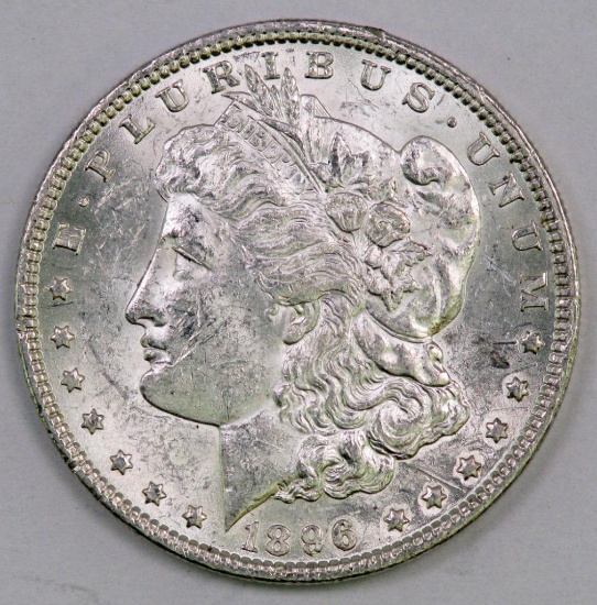 1896 P Morgan Silver Dollar.