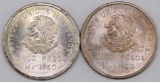 Lot of (2) 1950 Mexico ESTADOS UNIDOS MEXICANOS 5 Pesos KM# 466.