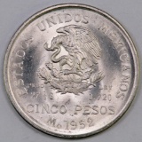 1952 Mexico ESTADOS UNIDOS MEXICANOS 5 Pesos KM# 467.