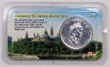 1999 Canada 5 Dollars Maple Leaf 1oz. Silver KM# 187