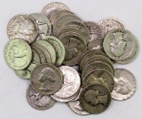 Lot of (40) Washington Silver Quarters.