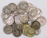 Lot of (40) Washington Silver Quarters.