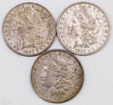 Lot of (3) 1883 O Morgan Silver Dollars.