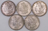 Lot of (5) 1921 P Morgan Silver Dollars.