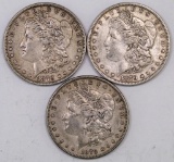 Lot of (3) 1879 P Morgan Silver Dollars.