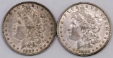 Lot of (2) 1882 O Morgan Silver Dollars.