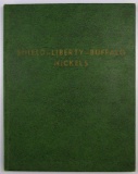 Lot of (73) Sheild, Liberty & Buffalo Nickels in 1958 Green Whitman Folder.