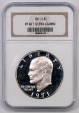 1971 S Proof Eisenhower Dollar (NGC) PF69 T Ultra Cameo.