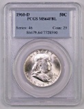 1960 D Franklin Half Dollar (PCGS) MS64FBL.