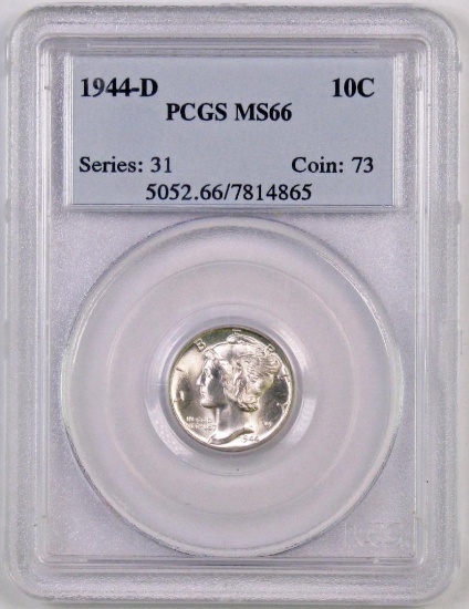1944 D Mercury Dime (PCGS) MS66.