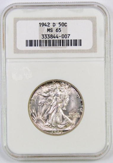 1942 D Walking Liberty Half Dollar (NGC) MS65.