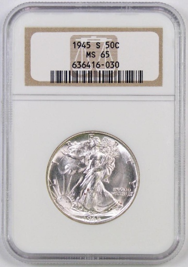 1945 S Walking Liberty Half Dollar (NGC) MS65