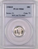 1944 D Mercury Dime (PCGS) MS66.